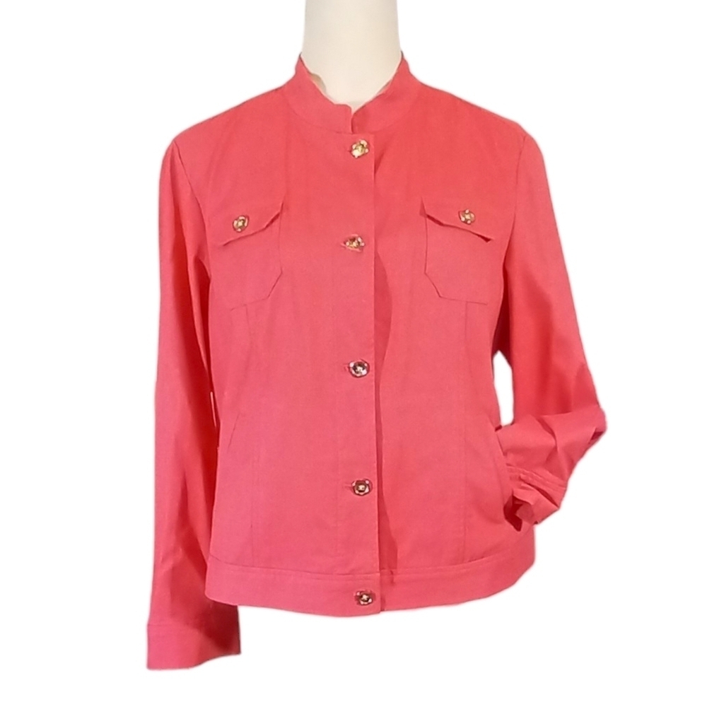 Jones of New York Vibrant Updated Stretch Denim Jacket PXL